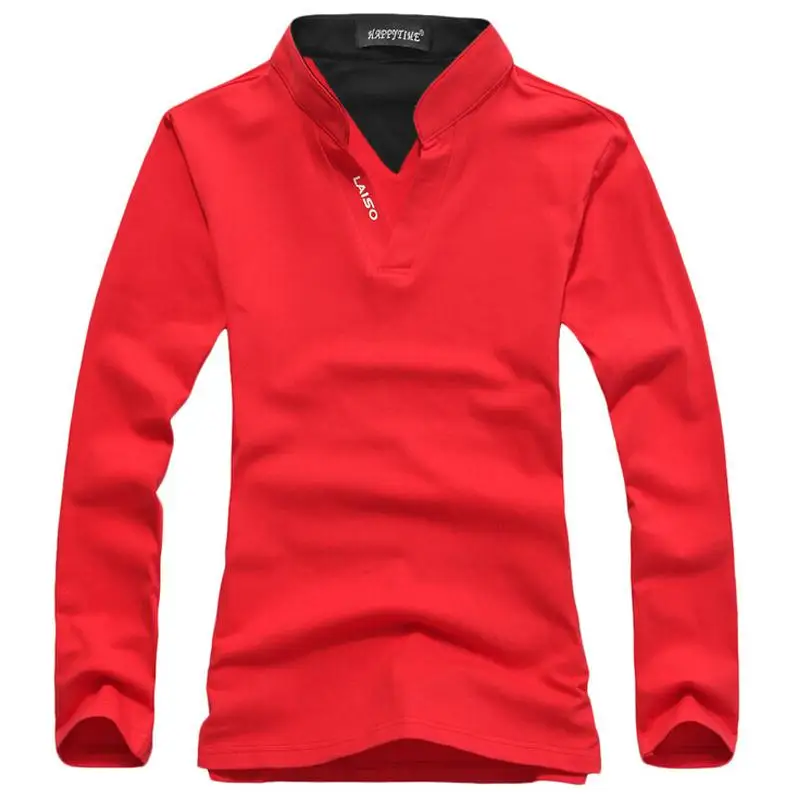 

Brand Fashion Spring Trend Print Slim Fit Long Sleeve TShirt Men Tee V-Neck Casual Men T-Shirt Cotton T Shirts Plus Size M- 5XL