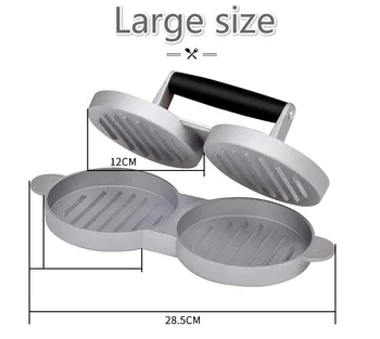 

Stainless Steel Fast Meat Press & Kitchen Indispensable Professional Pressing Meat Tool & Two Cylinders Simultaneously Pressing