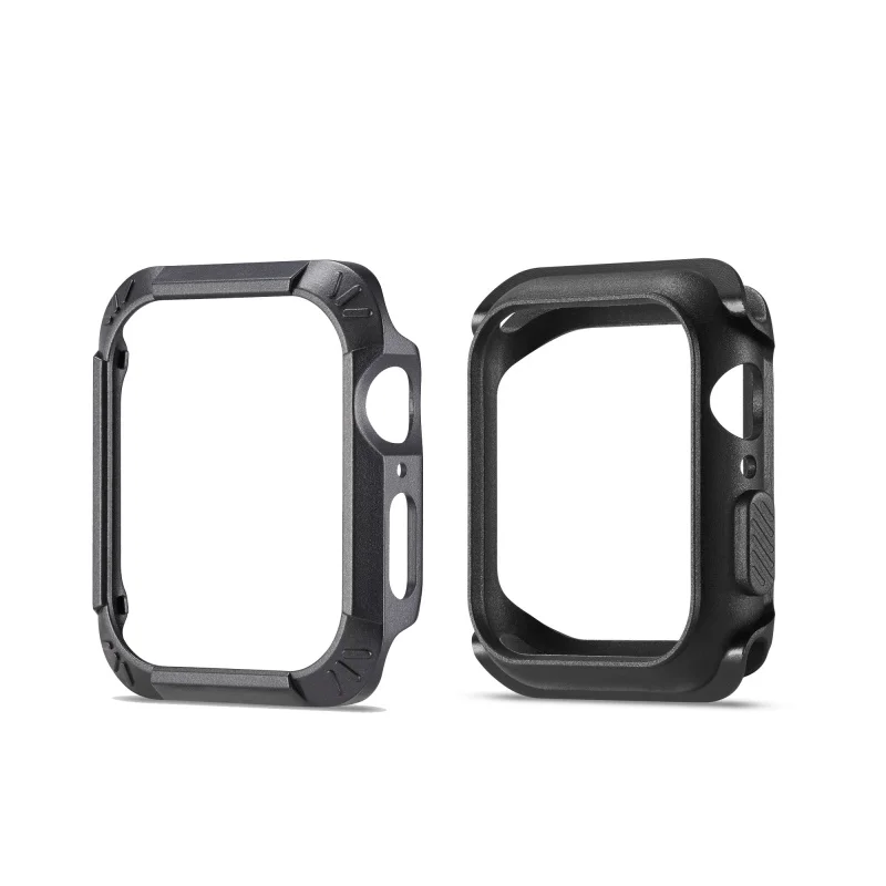 Силикагель+ металлический корпус часов для Apple Watch 38 мм 42 мм 40 мм 44 мм защитный чехол для iWatch 5 4 3 2 1 антиосенний чехол