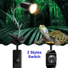 UVA UVB аквариумный нагревательный светильник, держатель, пристегивающаяся лампа E27, лампочка, светильник, держатель для черепахи, лягушка, 2 стиля, переключатель