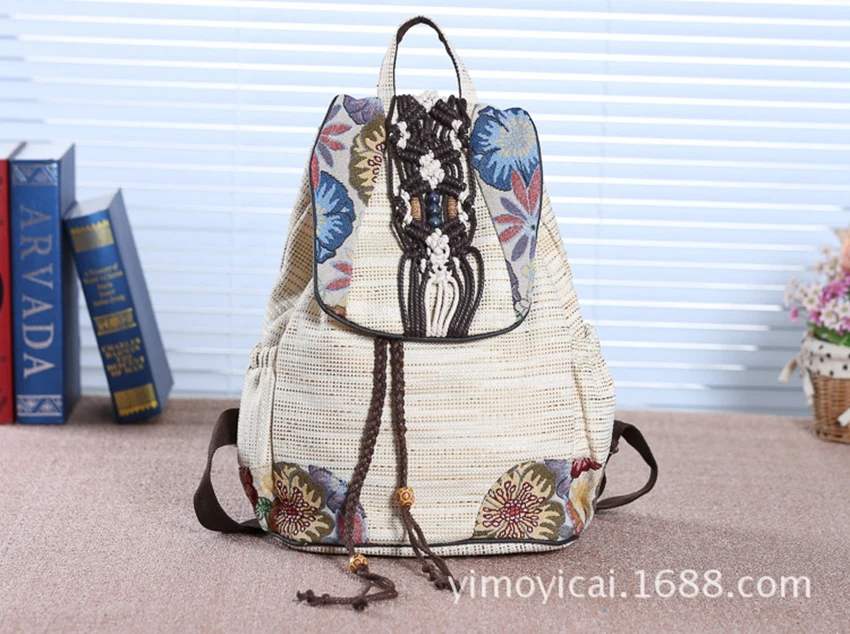 Новая сумка на плечо в национальном стиле женская сумка на плечо из парусины маленькая свежая сумка на плечо дорожная женская сумка-рюкзак