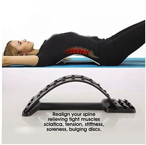 

Multi-Level Back Stretcher Posture Corrector Device for Back Pain Relief with Lumbar Support Mate Magic Back Stretching Massage