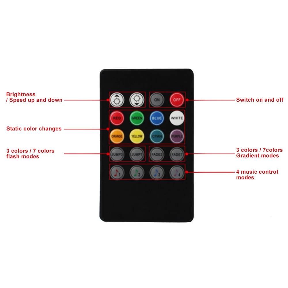 Музыкальный голосовой датчик управления 20 клавиш ИК пульт дистанционного