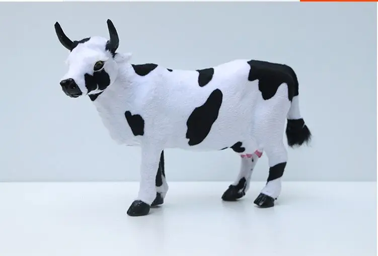 

cute simulation cow toy polyethylene & fur cow model gift about 17x27cm 2442