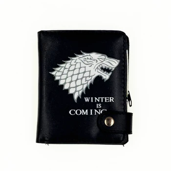 

new model hasp pu wallet Game of Thrones House Stark wolf wallets Badge wallets with cion zipper