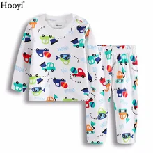 Hooyi/детский комплект одежды для мальчиков из 100% хлопка, пижама для новорожденных мальчиков, Пижама для детей, пижама с длинными рукавами Hooyi/детский комплект одежды для мальчиков из 100% хлопка, пижама для новорожденных мальчиков, Пижама для детей, пижама с длинными рукавами
