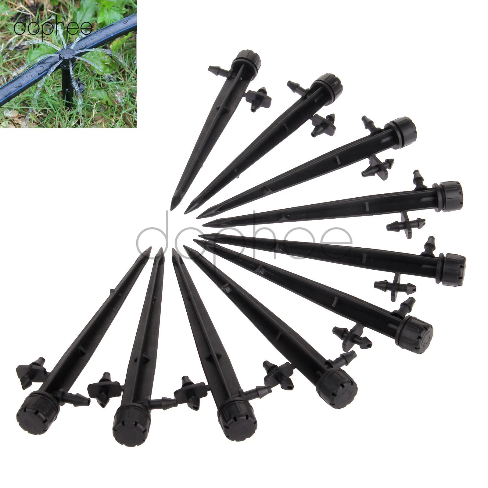 dophee 10pcs Adjustable Water Flow Irrigation Drippers Sprinkler