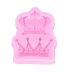 1 шт. глины Смола Конфеты Fimo Super Sculpey крон от принцессы Queen 3D силиконовые формы помадка торт кекс украшения Инструменты