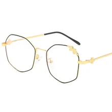 2019, women's spectacle frames, polygons, myopic spectacle frames, bows, flat lenses, ultra-light, metal
