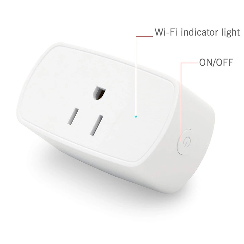 

US Plug Smart Power Socket WIFI Wireless Switch Wireless Remote Control Smart Plug Works For Amazon Alexa
