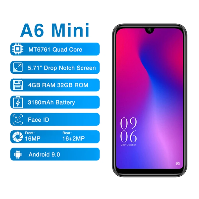 Elephone A6 Mini MT6761 Quad Core 5.7\