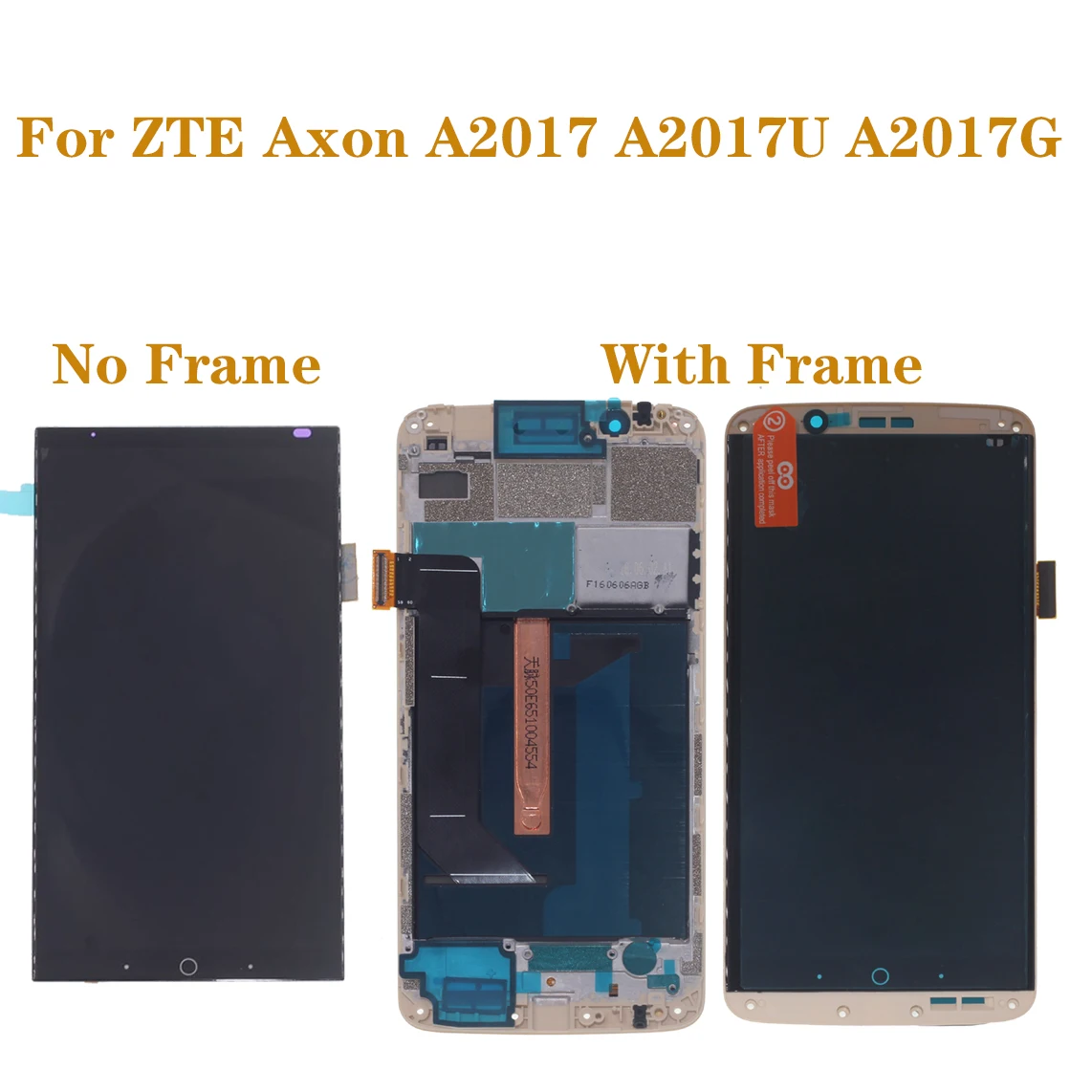 

100% tested original with frame AMOLED screen for ZTE Axon 7 A2017 A2017U A2017G LCD+touch screen digitizer screen repair parts