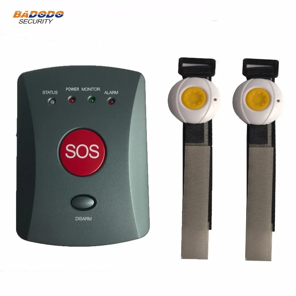

Watchband / Neck handing EG GSM Emergency call alarm system for Elderly patient and kid,2 SOS Button by phone call & SMS alarm