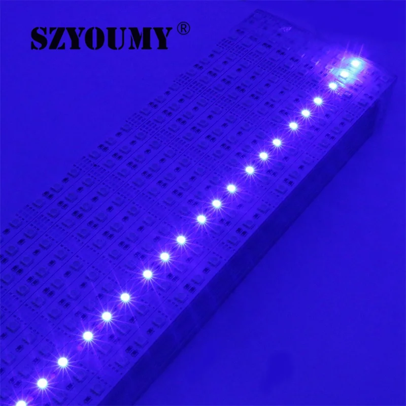 SZYOUMY 50 м/лот под светодиодные лампы для шкафа 1 м 5050 RGB 60led/M светодиодные ленты неподвижно закрепленная жесткая полоска DC12V бар света 5050 SMD