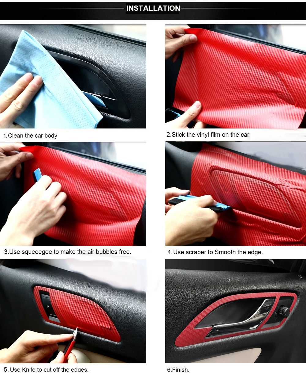 19 3D Solid Carbon Fiber Vinyl Car stickers and Decals Automobile Beauty Motorcycle Car Styling Accessories
