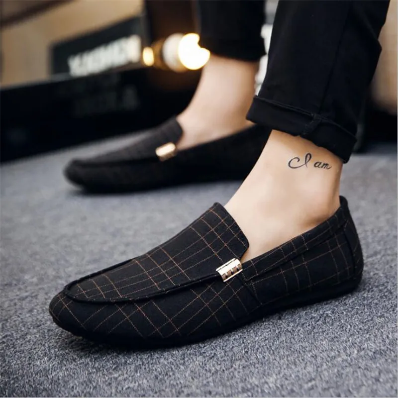 

2019 Casual Shoes Men Breathable Canvas Shoes For Men Fashion Espadrilles Men Flats Luxury Shoes Male Footwear big size 39-46