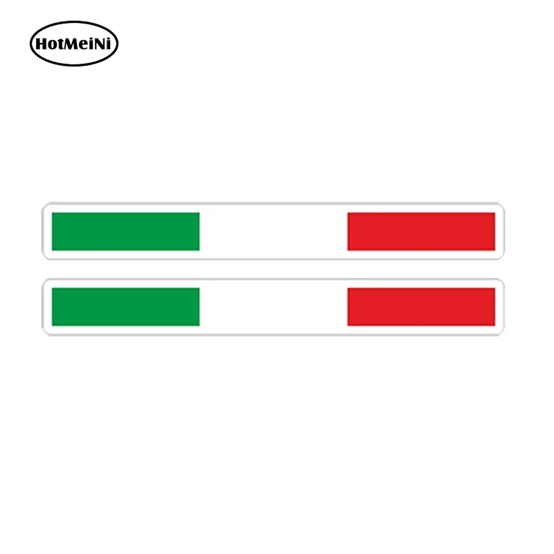 

HotMeiNi 13X1.56cm 2x Car Styling Car Sticker Italy Stripes Flag Tricolore Bumper Helmet Bike Truck Door Waterproof Accessories