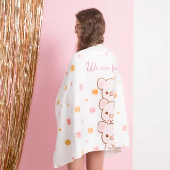 

Mattys Original sweet piggy girl heart ins microfiber home bath towel comfortable beach towel