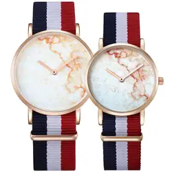 Cagarny Для мужчин часы Повседневное нейлоновый ремешок браслет золотые наручные часы Мода Подарки для влюбленных мужской Кварцевые часы