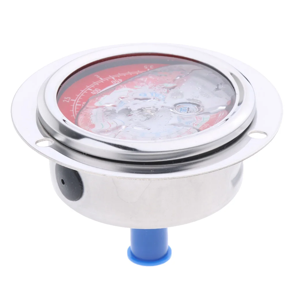 2PCS Liquid Filled Pressure Gauge for Water Oil Hydraulic 3.8MPa 1.8MPa