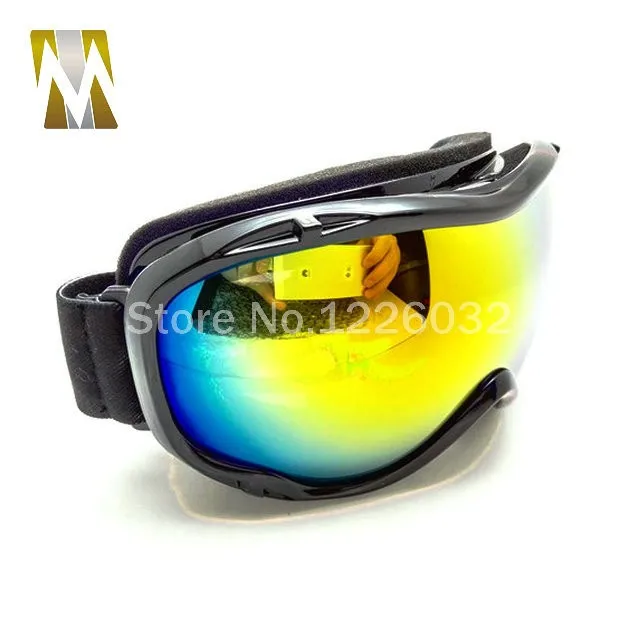 Черные лыжные очки для мотокросса с двойными линзами, защита от УФ-излучения, противотуманные горнолыжные очки, лыжные очки, очки для сноуборда, катание на коньках google