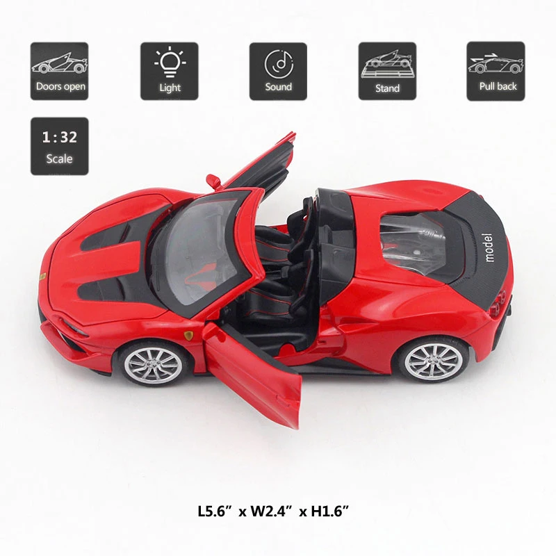 Модель спортивного автомобиля HOMMAT 1/32 J50 модель суперавтомобиля из сплава 1:32 под