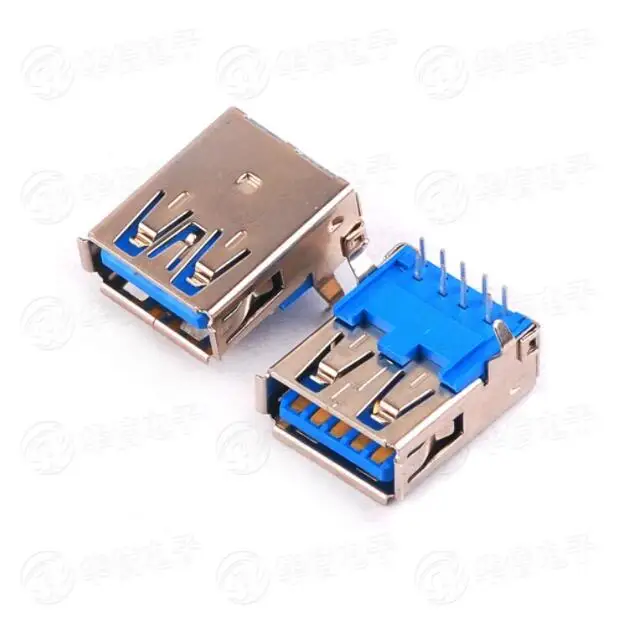 10 шт. ноутбук USB синяя розетка/USB интерфейс/A female/3,0 серия/A штекер/90 градусов