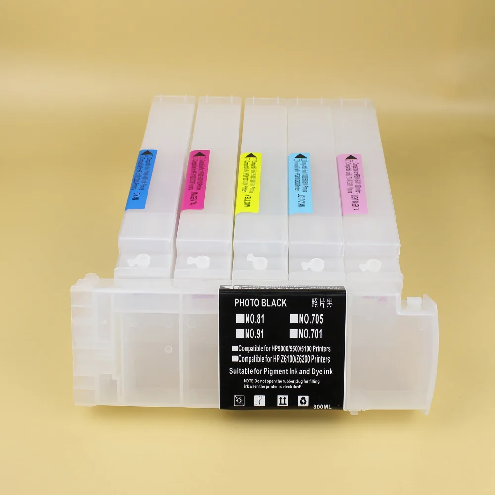 DGYCJLFP многоразовый картридж с ДЕШИФРАТОР чипа для hp 83 81 для hp Designjet 5000 5500 принтера