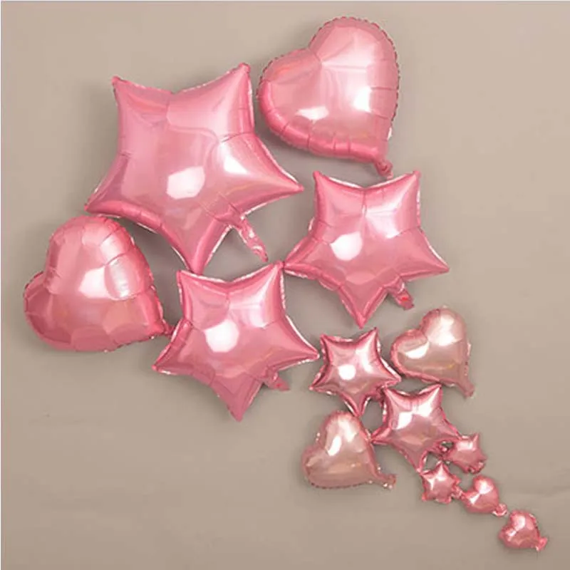 

10inch Heart Balloon Star Foil Air Balloons Wedding Decorations Happy Birthday Party Decorations Adult Kids Baby Shower Baloon