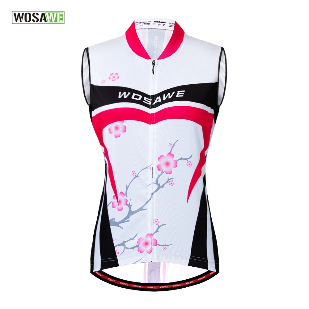 

WOSAWE Polyester Cycling Vest Women Sleeveless Jersey maillot cyclisme Bike Bicycle Cycling Clothing Ropa Maillot Ciclismo