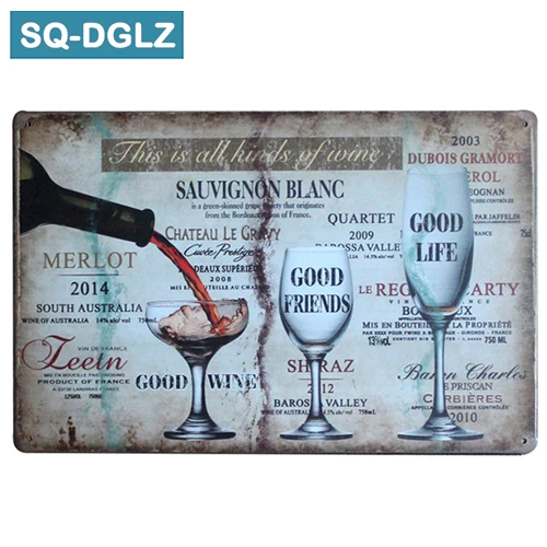 [SQ-DGLZ] вино/виски металлический знак бар декор для стен в винтажном стиле металлические поделки домашний декор живопись таблички художественный плакат - Цвет: 271