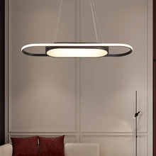 NEO Gleam 900 мм длина белая или черная Современная подвесная светодиодная Люстра для столовой, кухни, бара, подвесная люстра