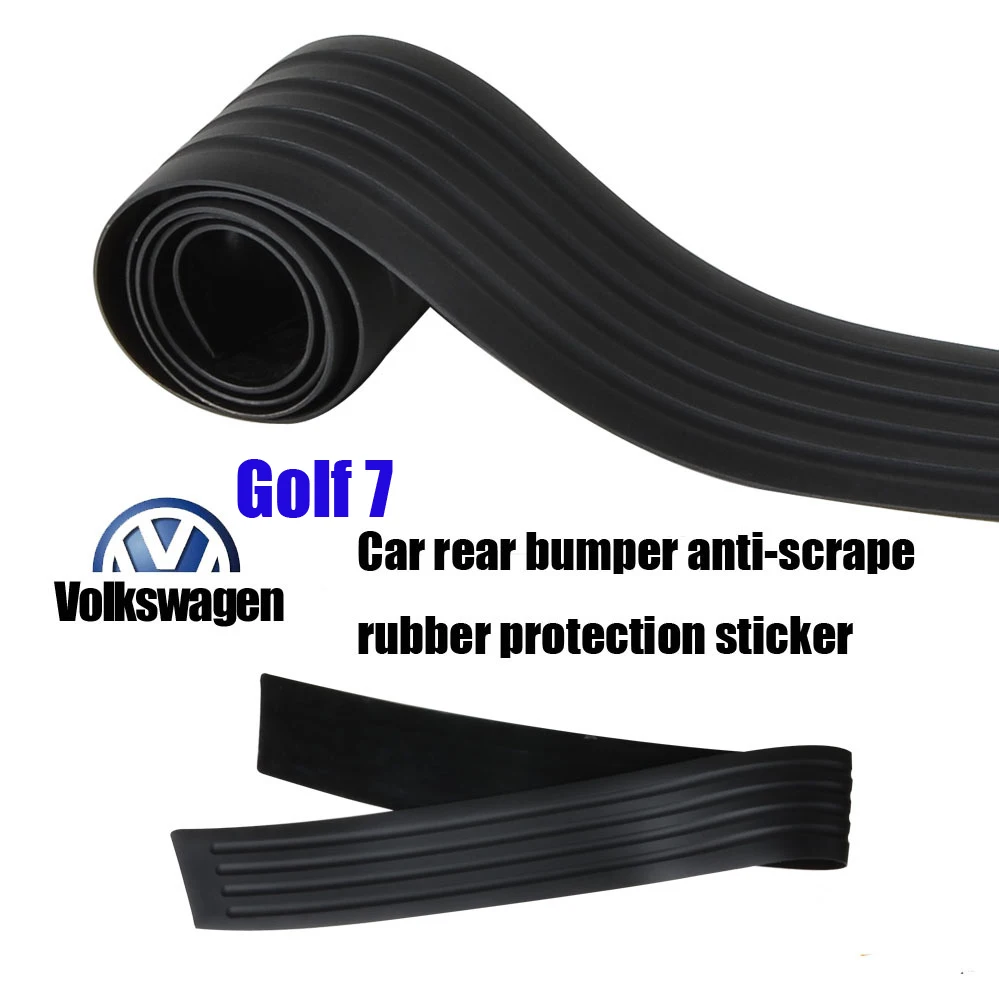 Car Trunk guard plate sticker FOR Volkswagen Golf 7 MK7 Rear bumper  rubber protection sticker