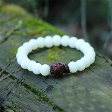 2016 new arrival mulheres pulseiras de madeira bodhi branco elasticidade frisada na moda jóias acessórios de moda charme pulseira BS08