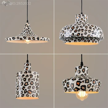 

Nordic creative retro Leopard pendant lamps iron pendant lights for living room bedroom bar restaurant kitchen lighting fixture