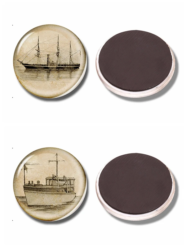 Shipyard 30 MM Fridge Magnet Sail Ship Resort Fishing Boat Glass Dome Magnetic Refrigerator Stickers Note Holder Home Decoration Shipyard 30 MM Fridge Magnet Sail Ship Resort Fishing Boat Glass Dome Magnetic Refrigerator Stickers Note Holder Home Decoration