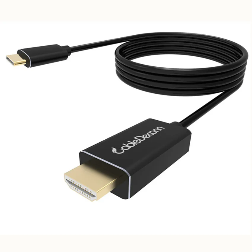 

Type C Adapter to HDMI 4K 60HZ Convertor USB 3.1 Male to Male Converter 1.8m Aluminum Shell Cable for HDTV Projector