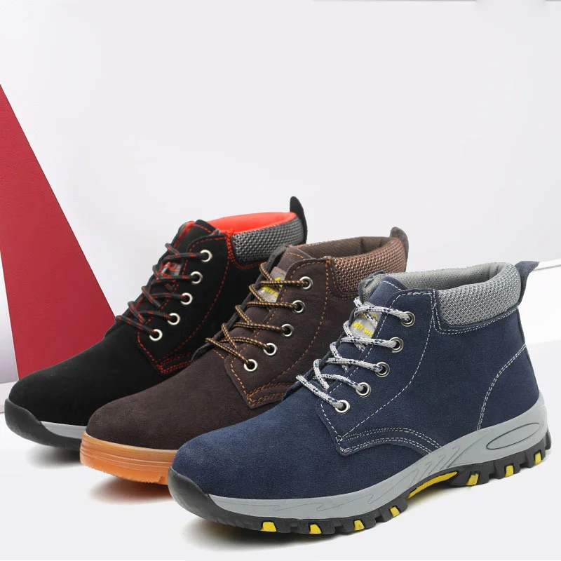 38-46 size safety shoes ankle Anti-smashing Wilderness Survival steel mid-plate safty safety shoes #GH201-1