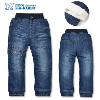 

High quality Winter Thick Fashion Boys Pants Kids Trousers Girls Baby Children Jeans