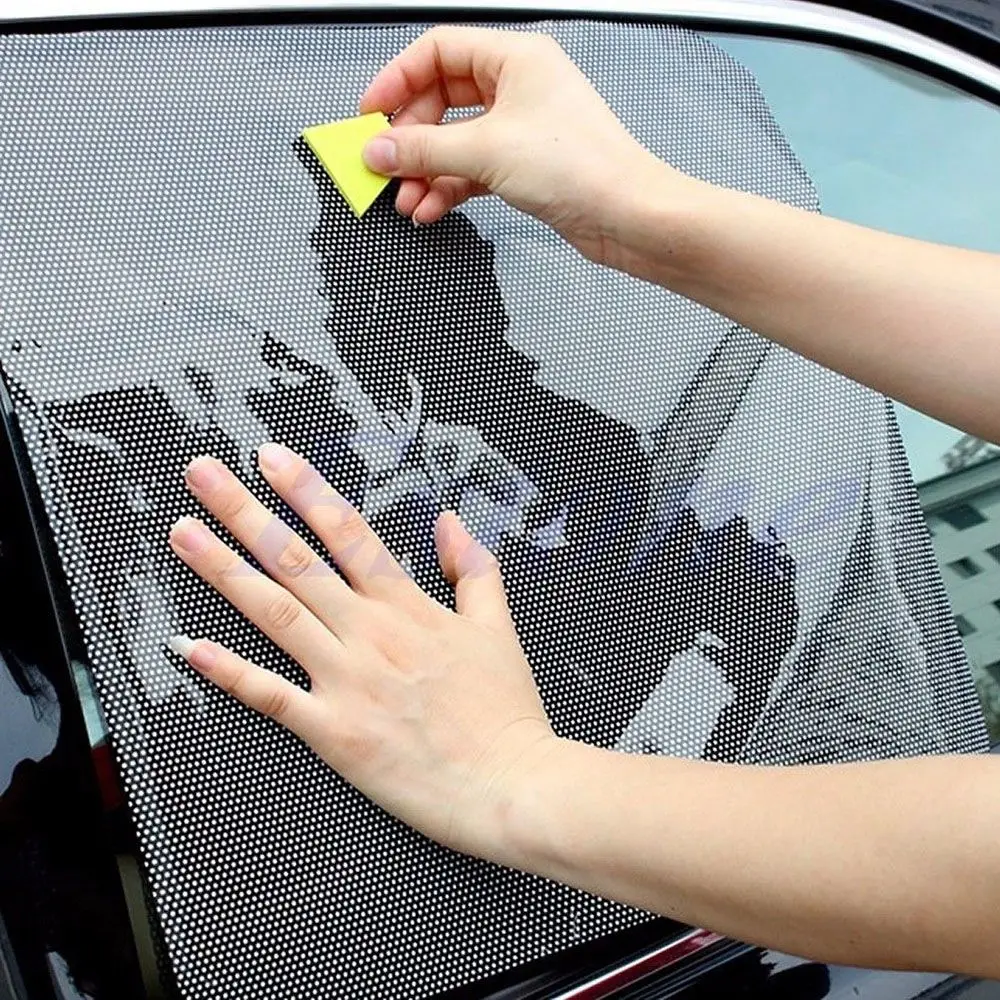 

SEKINEW New 2x Car Rear Window Side Sun Shade Cover Block Static Visor Shield Screen