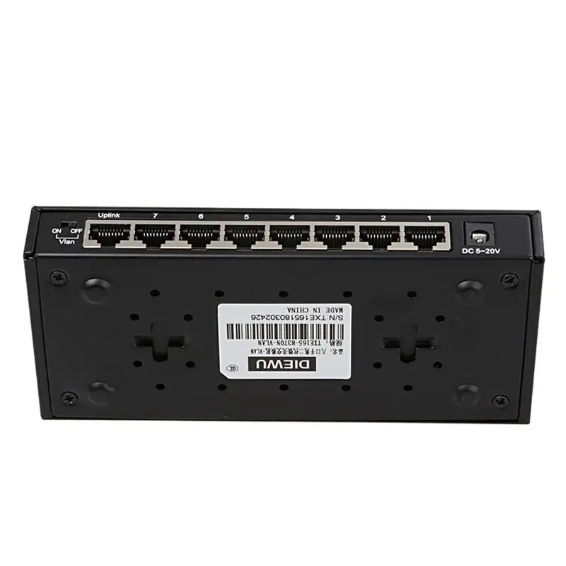 Лидер продаж-Diewu 8 Порты и разъёмы Gigabit Ethernet сетевой коммутатор Gigabit 10/100/1000 Мбит/с хаб настольное сетевой коммутатор адаптер металлический чехол(штепсельная Вилка стандарта США