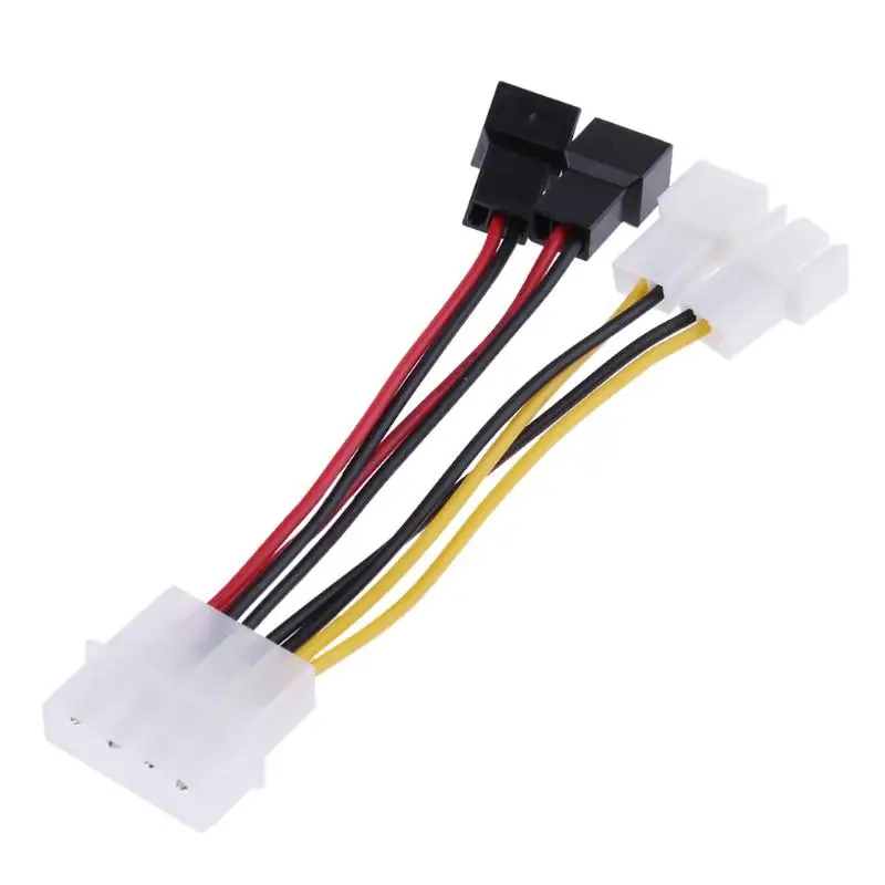2 шт./лот Компьютерный Вентилятор охлаждения силовые кабели 4Pin Molex на 3Pin разъем