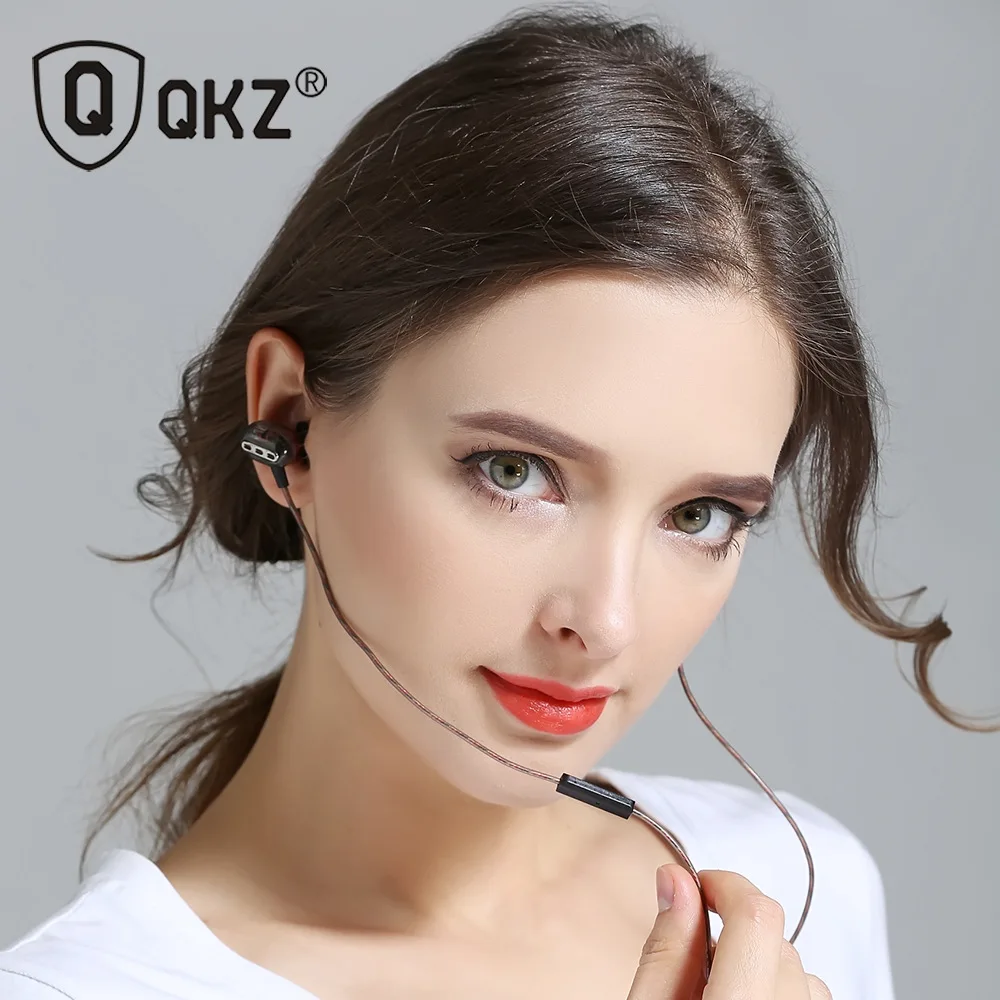 QKZ KD8 двойной блок привода в ухо наушник бас сабвуфер наушники HIFI DJ Monito бег спортивные наушники гарнитура