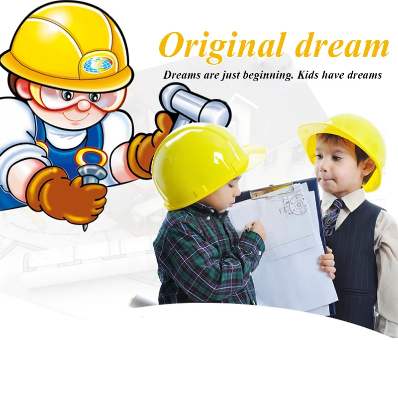 

1pc Simulation Construction Helmet Pretend Role Play Hat Toys Creative Kids Childrens Toys For Girls Funny Gadgets