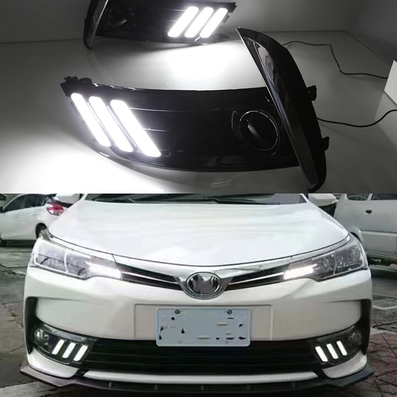Car Flashing Led Daytime Running Lights For Toyota Corolla 2017 fog
