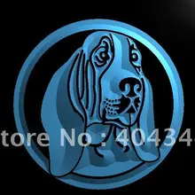 LB653-Бассет-Хаунд новая собака, домашнее животное, светодиодная неоновая вывеска для домашнего декора