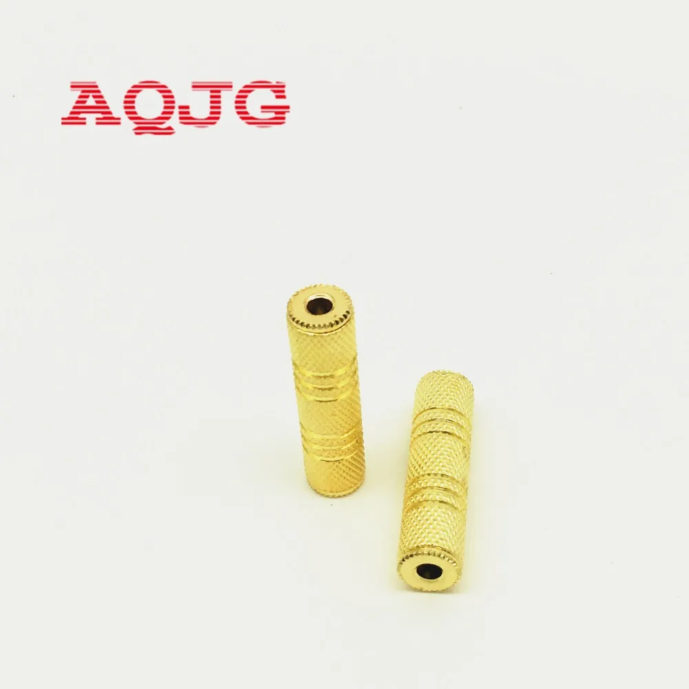 

1Pcs 3.5mm Female to 3.5 mm Female F/F Audio Adapter Coupler Metal Gold Plated Connector