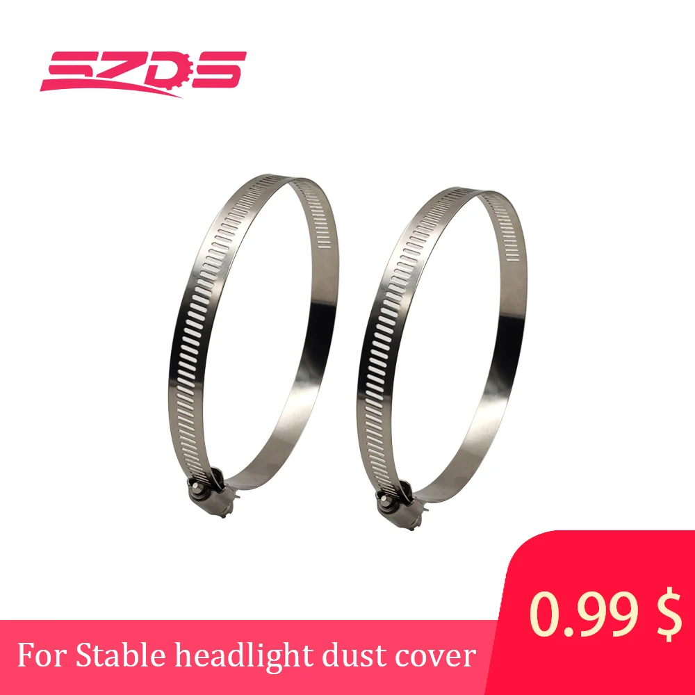 

stainless steel Adjustable Hoop for stable Headlight Lamp Light Rubber Dust Cover Car Motorcycle LED Headlight Bulb Waterproof
