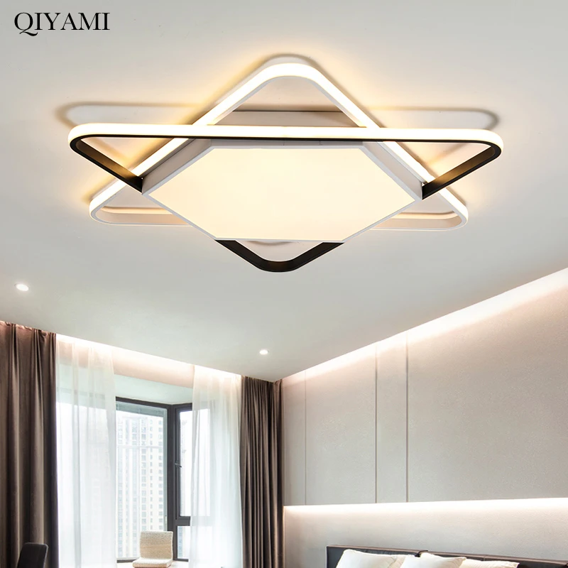 

New Arrival LED Ceiling Lights For Living Room Modern Triangle Ceiling Lamp Bedroom Luminaire iron frame Kitchen Lighting dero