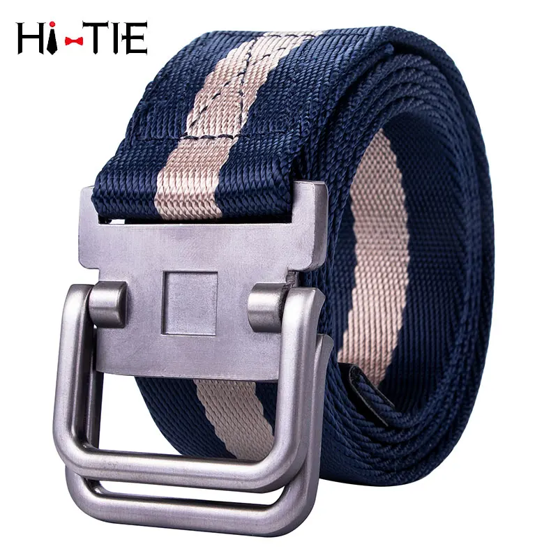 

Unisex Canvas Belt Blue 3.8cm Adjustable Tactical Waist Belt Outdoor Sports Cotton Military Belt Men Women Metal Buckle Belts